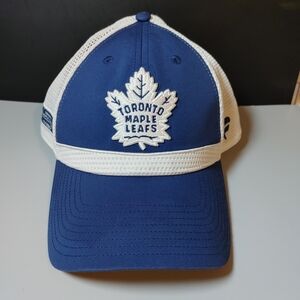 NHL Authentic Pro Fanatics Toronto Maple Leafs Ball Cap Blue White OS